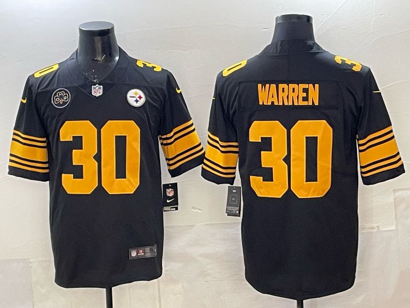 Men 2025 Nike Pittsburgh Steelers #30 Warren Black Limited NFL Jersey 003->pittsburgh steelers->NFL Jersey